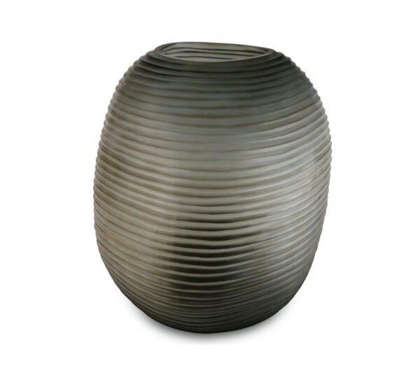 patara round smokegrey guaxs glass vase