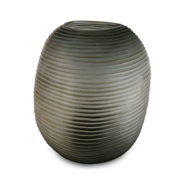patara round smokegrey guaxs glass vase