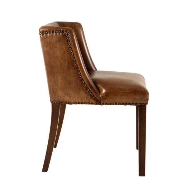 St. James dining chair tobacco leather  Eichholtz