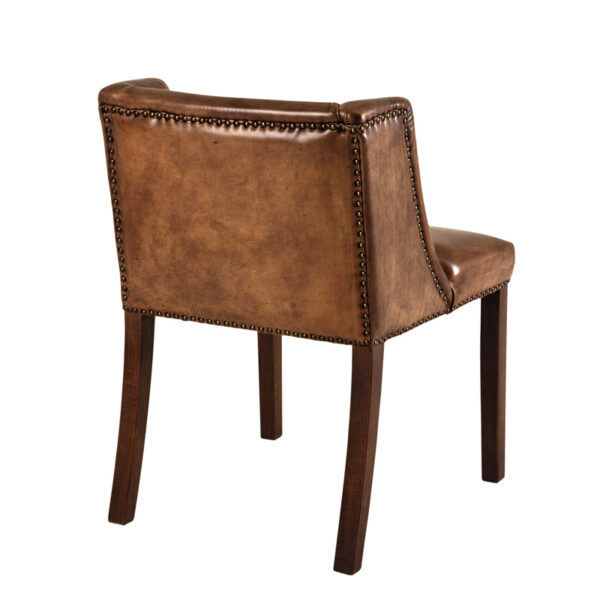 St. James dining chair tobacco leather 2 Eichholtz