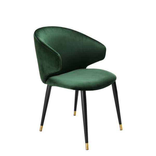 Volante dining chair with arm green 2 Eichholtz