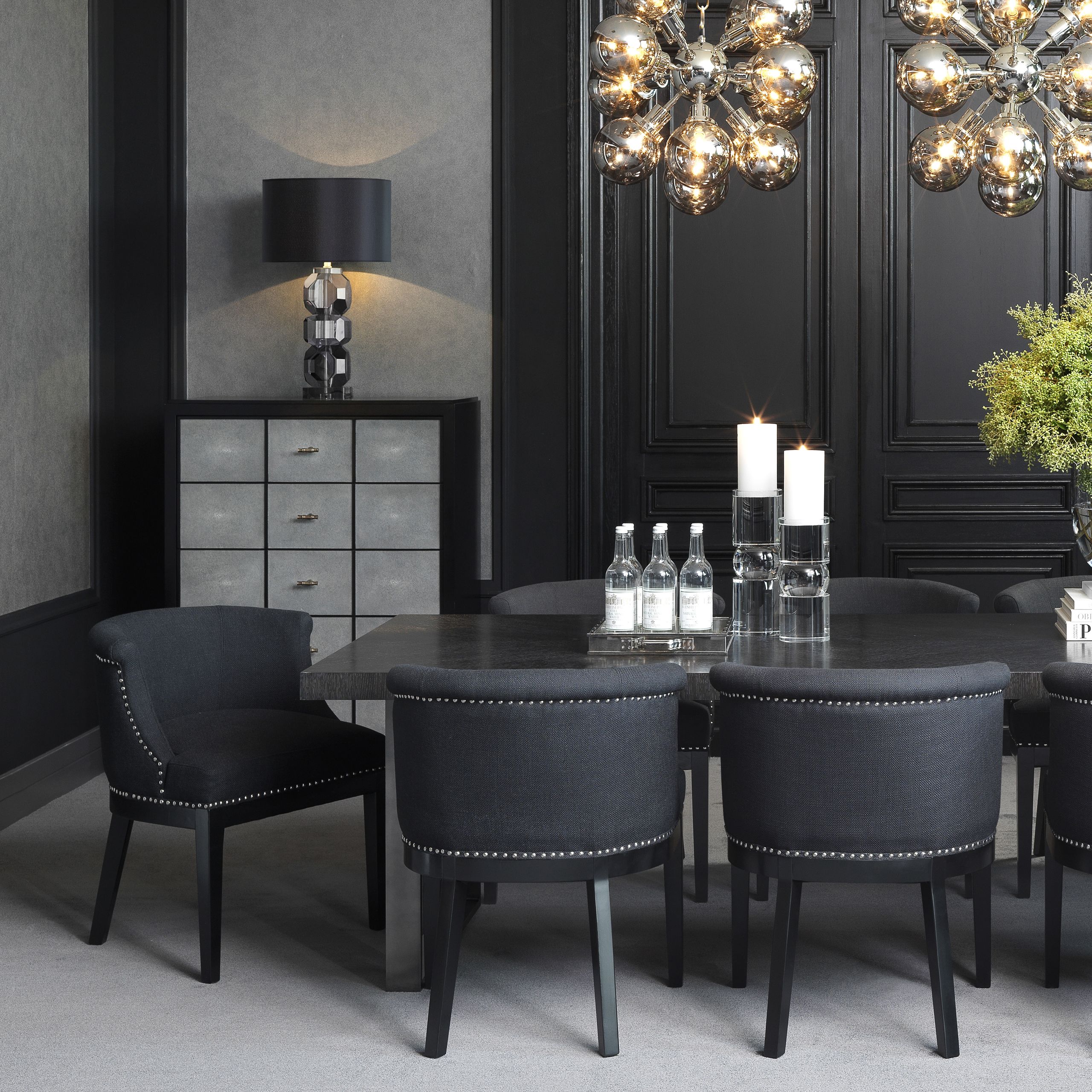 Boca Grande Black Dining Chair, Chairs For Dining Table Black