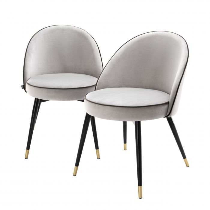 Cooper Set Of 2 Light Grey Dining Chair, Light Grey Chair