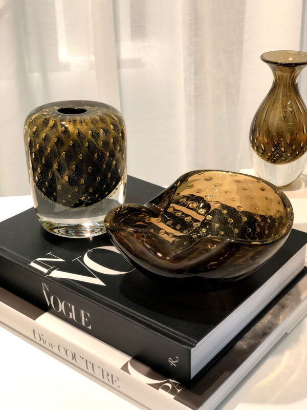 CDO-17300 Balloton quadratische Vase schwarz-gold (1)