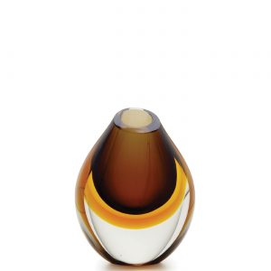 Váza kvapka malá fume-ambar od Seguso GARDECO CDO-42285