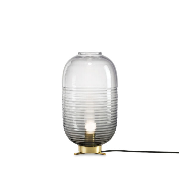 Lantern Table Lamp smoke-light patina brass BOMMA