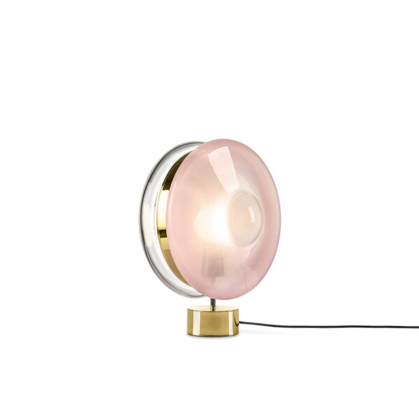 Orbitálna stolová lampa venuša ružová - leštená mosadz BOMMA