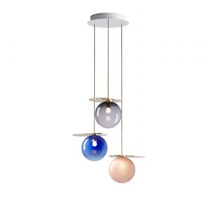 Umbra chandelier-3 pcs blue- smoke-pink BOMMA