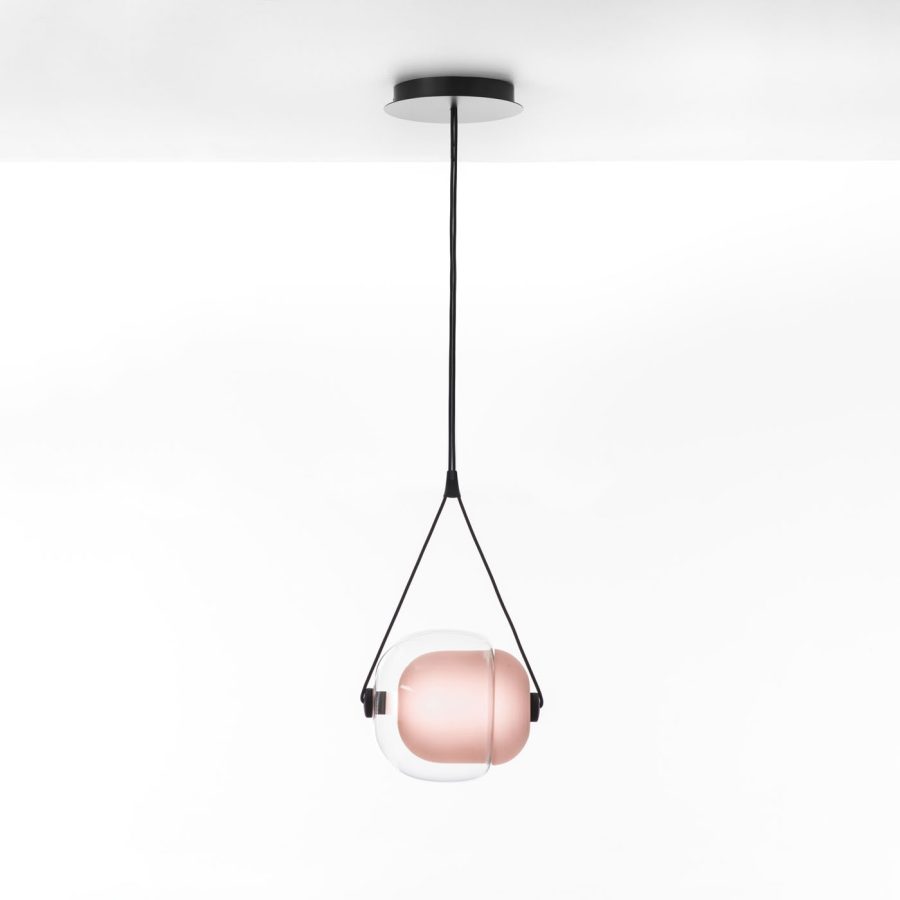 CAPSULA SINGLE PC937 TRANSPARENT GLOSSY-VIOLET MATT BROKIS PENDANT LAMP