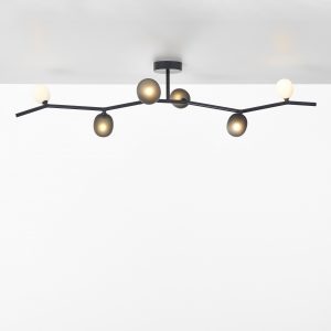 IVY CEILING 6 PC1227 4x SMOKE GREY-2x WHITE OPAL-ANTHRACITE Brokis CEILING LAMP