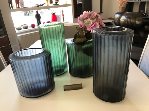 Vázy OMAR Guaxs Zelená a dymovo-sivá M a L