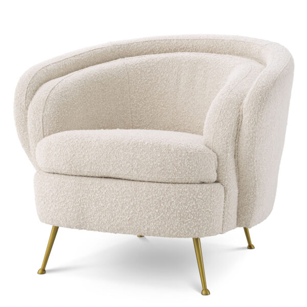 ORION CHAIR brushed brass finish Boucle cream EICHHOLTZ 115226_0_1_1