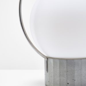 BROKIS SFERA PORTABLE Small PC1271 Triplex opal Concrete FLOOR-TABLE BATTERY LAMP (2)