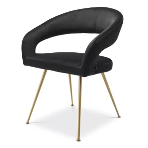 Jedálenská stolička Bravo roche black velvet Eichholtz 116145_0_1_1
