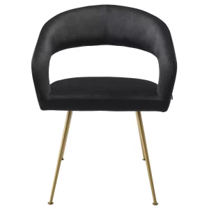 Bravo Dining Chair roche black velvet Eichholtz 116145_2_1_1