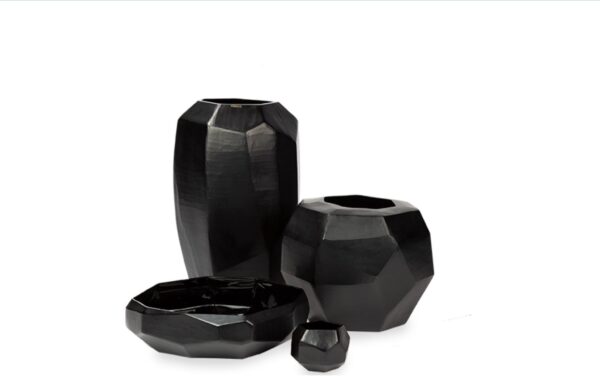 Cubisitic Round Black. Vase Guaxs 1653BK (5)