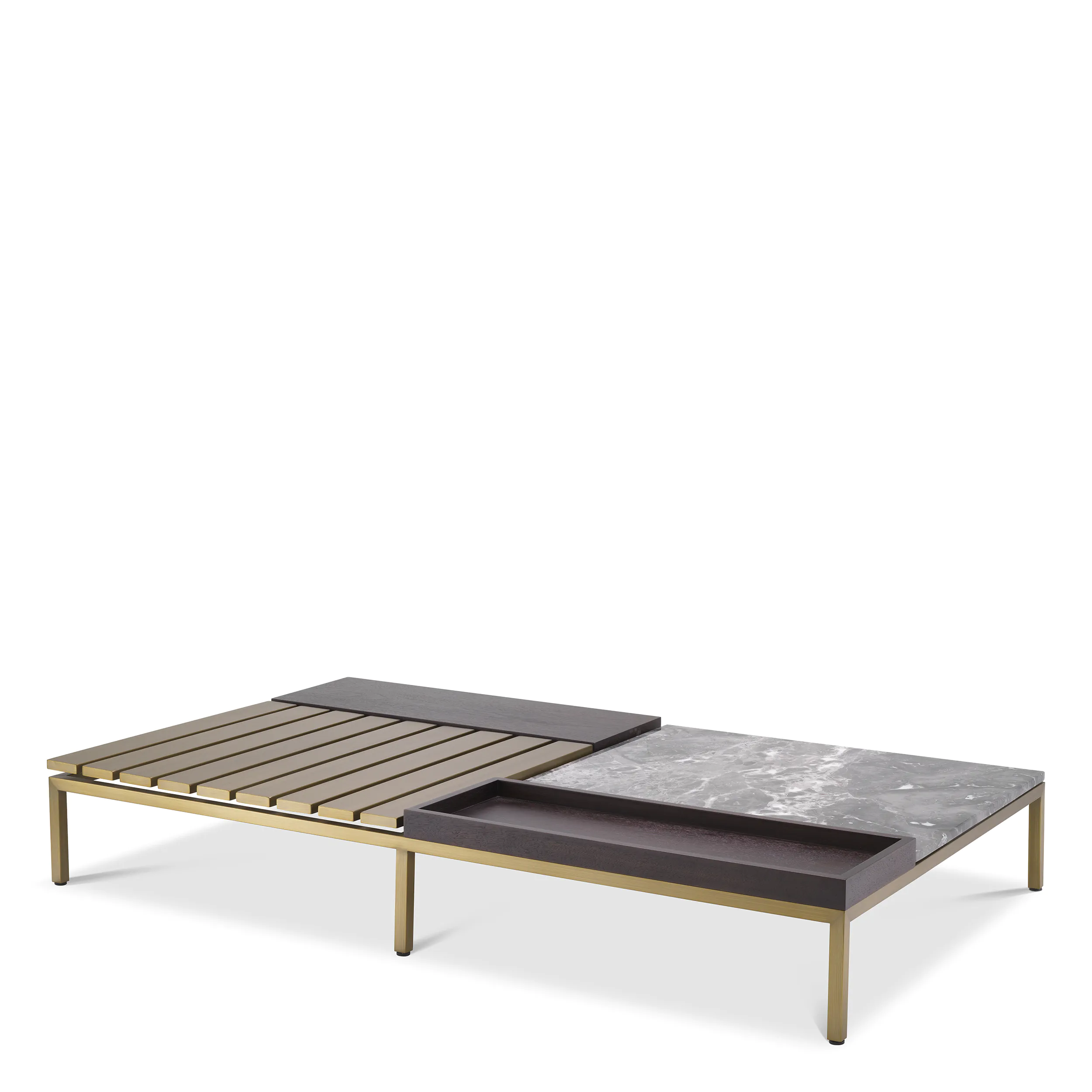 Forma Coffee Table Brushed Brass Marble Eichholtz-116087-01id