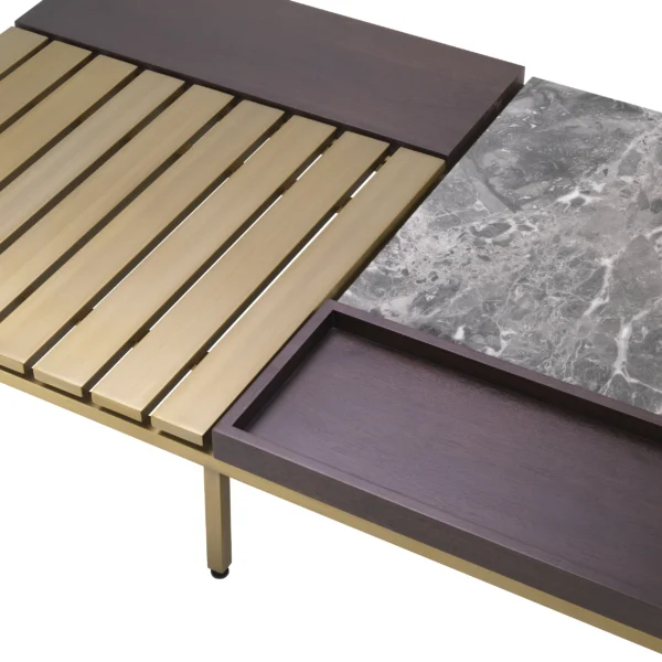 Forma Coffee Table Brushed Brass Marble Eichholtz-116087-41id