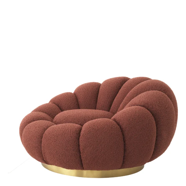 Mello Swivel Chair bouclé rouge Eichholtz-117102-41id
