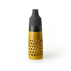 Lava Vase Black Mustard Yellow BITOSSI
