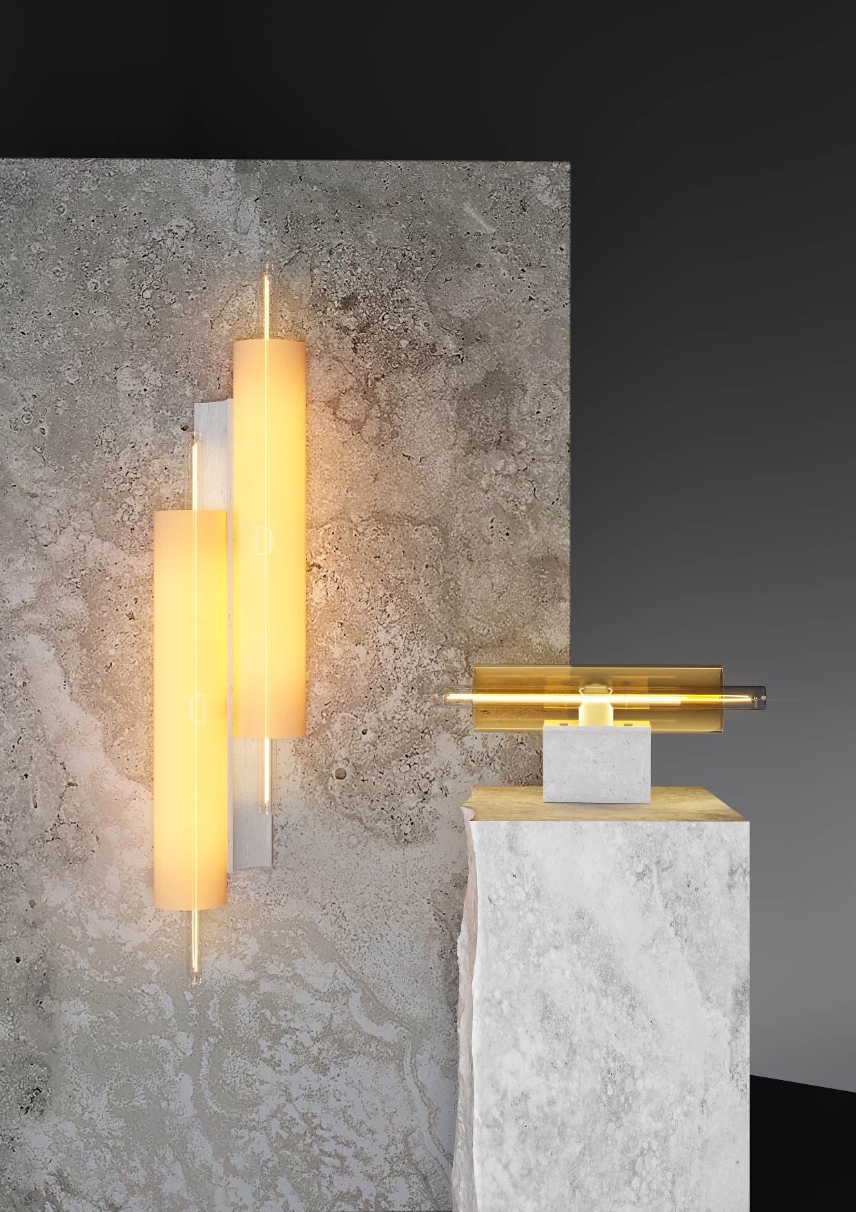 brokis overlay collection amber design lighting