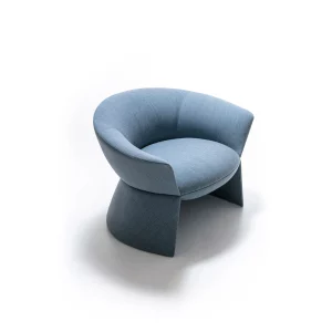 SWALE Low Armchair with upholstered base LACIVIDINA
