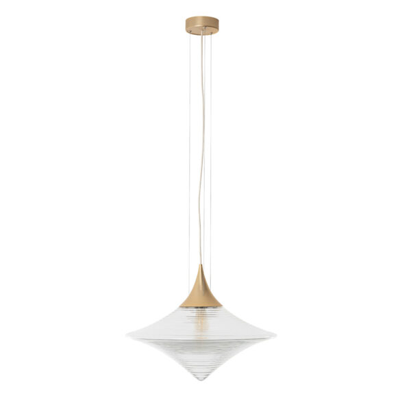 DISCA L Clear glass & brushed gold HIND RABII 10170