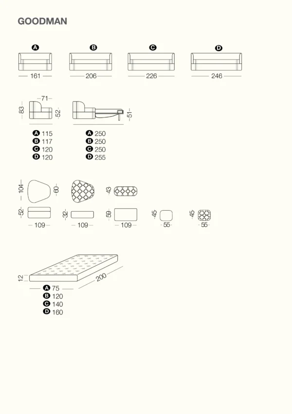 Goodman Sofabed Milano Bedding - Image 10