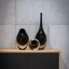 Vase Drop large-small - Bowl drop diagonal black ambar by Seguso Gardeco CDO-42281 - CDO-41661 - CDO-17900 _1