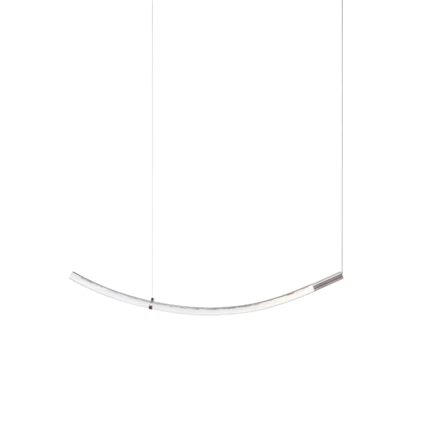 Flare pendant light curved with canopy brushed silver type B BOMMA FLBSB