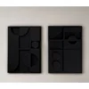 Shapes set of 2 grain anthracite Ladnini wall relief