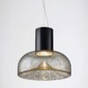 AELLA S 30 L Transparent Pulegoso Black Pendant Lamp LEUCOS