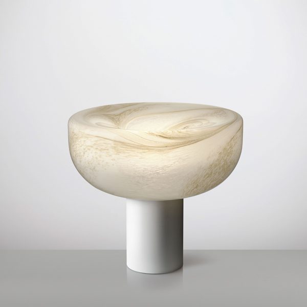 AELLA T 30 Alabaster White Table Lamp LEUCOS