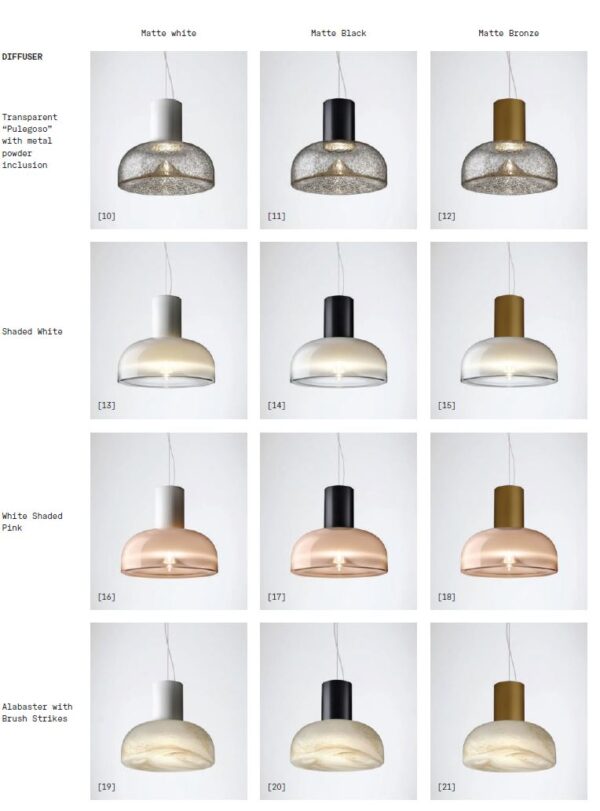 Aella Pendant Lamp Leucos finishes